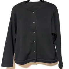 無印良品 ニットフリースカーディガン ブラック