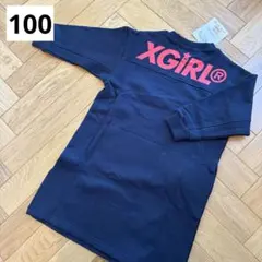 新品タグ付き) x-girl スウェット　バックロゴ　スウェット　ワンピース