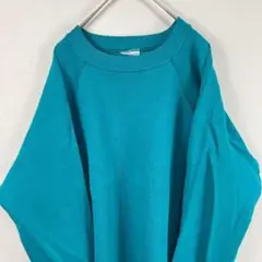 USA古着 90s ラグラン スウェット エメラルド