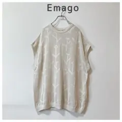 イマゴ ゆったり可愛いシルエット♪ 花編みニットベスト コットン