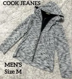 Cookjeanes クックジーンズ ジップパーカー ニット風 M メンズ
