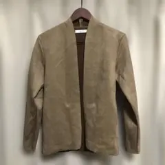 美品 EDIFICE エディフィス ブラウン ノーカラージャケット