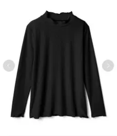 GRL ブラック長袖トップス　フリル　メロウ　ハイネックトップス