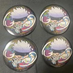 セガ ラッキーくじ GRAFFITI×BATTLE 五条悟 ビッグ缶バッジ　4点