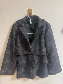 GRL ブラック ジャケット スカート セットアップ tu1425