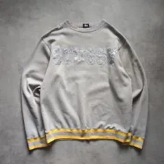 90s ステューシー stussy スウェット 紺タグ リブライン ビッグロゴのサムネイル
