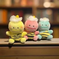 セキグチ ピカポン マスコットキーチェーン ピンク・グリーン・イエロー セット
