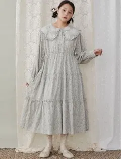 メリージェニー floralレースカラーワンピース