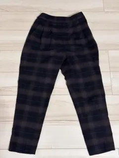 GLOBAL WORK あったかウツクシルエットテーパード柄Sサイズ　パンツ