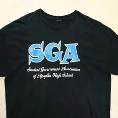 Tシャツ　スクール　SGA キャラ　ブラック
