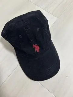 U.S. POLO ASSN. 黒 コーデュロイキャップ