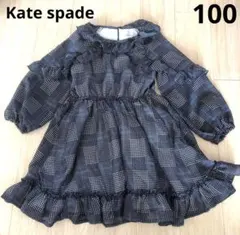 Kate spade チェックシフォンワンピ100