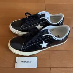 CONVERSE ONE STAR ブラック レザースニーカー26.5cm
