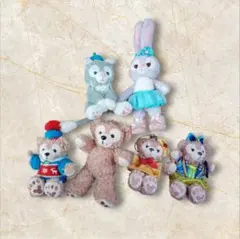 ディズニーキャラクター ダッフィーフレンズ ぬいぐるみキーホルダーセット