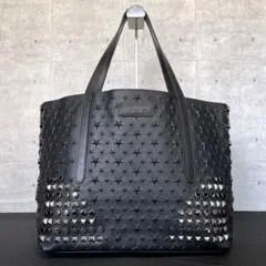 【新品同様】JIMMY CHOO PIMLICO ブラック スタッズトートバッグのサムネイル