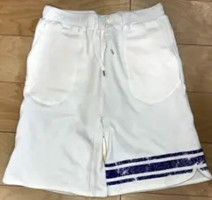 ナノユニバース　スウェットハーフパンツ　白のサムネイル