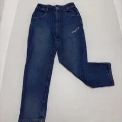 ALGY デニムパンツ ロゴ刺繍 ウエストゴム