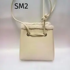 SM2 サマンサモスモス　ボア切り替え ショルダーバッグ アイボリー