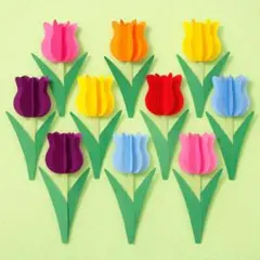 春季牆面裝飾 半立體鬱金香12支裝6色 3月4月