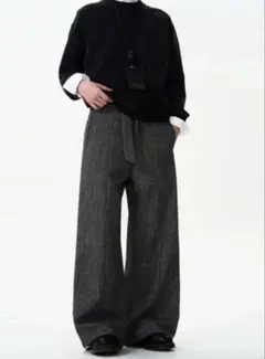 ワイド スラックス(グレー)