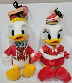 ディズニーぬいぐるみバッジ　テーブルイズウェイティング　ドナデジセット