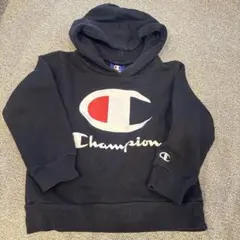 Champion フード付きトレーナー 100 ブラックパーカー