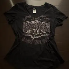 Harley-Davidson Vネック Tシャツ スタッズ ロゴのサムネイル