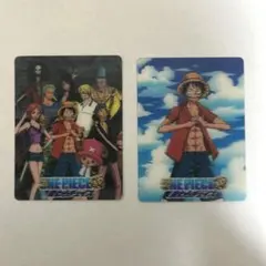 ワンピース 3D 麦わらチェイス meiji カード 2枚