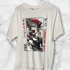 チェンソーマン デンジ Tシャツ ホワイト XL男女大きめサイズコットン100