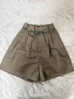 【INGNI】ツイード風チェック柄ショートパンツ＊ブラウン系＊フリーサイズのサムネイル
