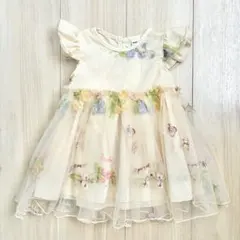 【新品未使用】ベビー チュールワンピース 74-80cm