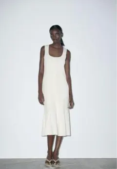 ZARA ミディ丈キャミソールワンピース