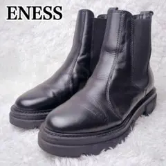 【良品✨】ENESS エネス サイドゴアブーツ チェルシーブーツ ブラック 39のサムネイル