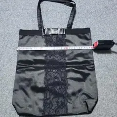 黒のレースリボン装飾トートバッグ自由区