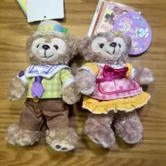 ダッフィーとシェリーメイ♡ぬいぐるみバッチ