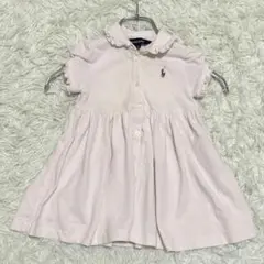 ラルフローレン【80】コットン100　半袖　ワンピース　キッズ　子供　ピンク