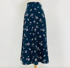 URBAN RESEARCH DOORS 花柄 ロングスカート ネイビー F