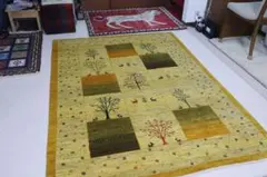 ゾランヴァリ製　ギャッベ（アマレ）　リビングサイズ　214×155ｃｍ