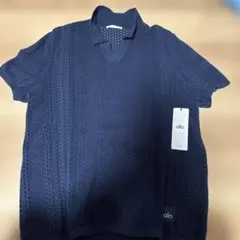 [新品/レシート有]Alo Yoga メンズニット ネイビー L