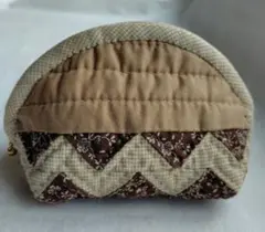 ハンドメイドパッチワーク小型ポーチ