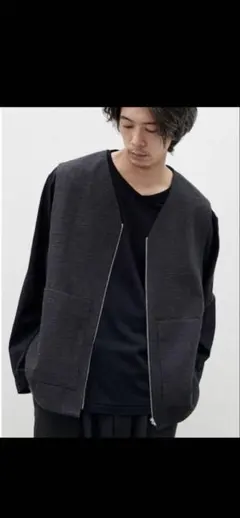 LIDNM LIGHT TWEED ZIP VEST L