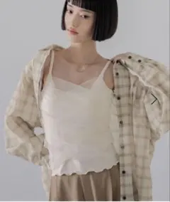 チュールレイヤードキャミソール