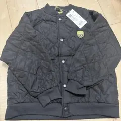 キッズ 中綿キルティングジャケット 130cm ブラック