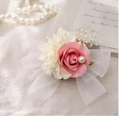 コサージュ　子供、コサージュ、入学式、卒園式発表会、2way 髪飾り&コサージュ