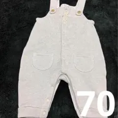 オーバーオール　ベビー服　裏起毛　70cm ベビーズボン