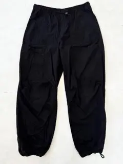 ZARA ワークパンツ M ワイドカーゴパンツ ザラ イージーパンツ ブラックのサムネイル