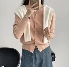 ボタン付きカーディガン 3色セット