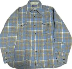 70s USA製 sears 森タグ プリントネルシャツ L-XL オンブレ - メルカリ