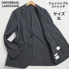ユニバーサルランゲージ　テーラードジャケット　アンコン　洗える　ストレッチ　3L