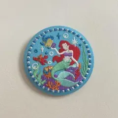 ディズニー刺繍缶バッジ2 アリエル